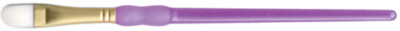 Crafter's Choice White Taklon Filbert Brush Size 6