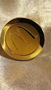 Vintage McDonald's Service Pin: 29 Years of Service, Golden Pin in Pouch & Box