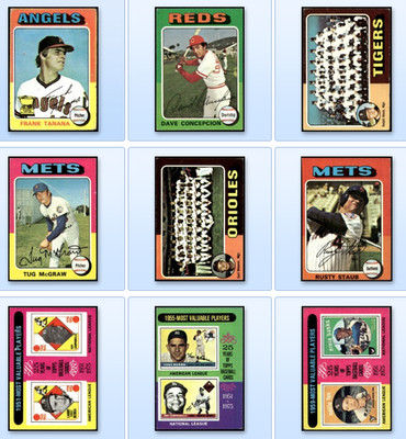 1975 Topps Baseball Starter Set / Lot of 564 DIFFERENT SET#: L