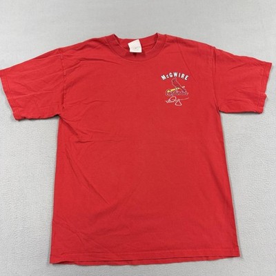 Vintage St. Louis Cardinals Shirt Mens Large Red MLB Gildan Mark McGwire 1998