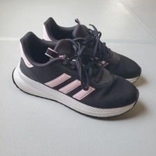 Adidas Cloudfoam Comfort Shoes Womens Size 8 Black Pink Running Sneakers