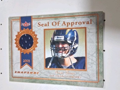 2003 Fleer DREW BREES Jersey Patch Relic # 81/375 Snapshot Seal of Approval HOF 