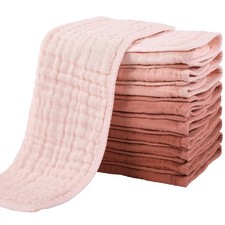 Muslin Burp Cloths for Baby 10 Pack 100 Cotton Baby Washcloths for Boys Girl...
