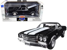 1970 Chevrolet El Camino Ss Black With White Stripes Muscle Car Collection