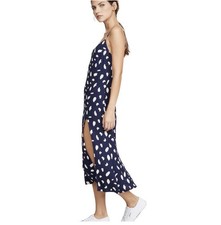 Reformation Crimini Dress Moray Blue White Midi Slip Dress Size 4