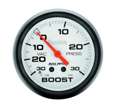 Auto Meter 2-5/8in Phantom Boost Gauge 30psi