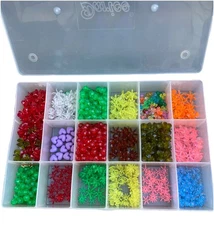 Vintage Bead Lot,  Multicolor, Assorted Style 1970s-80s Darice Made In USA Box