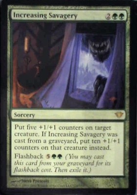 Increasing Savagery - Dark Ascension: #120, Magic: The Gathering Nm C339