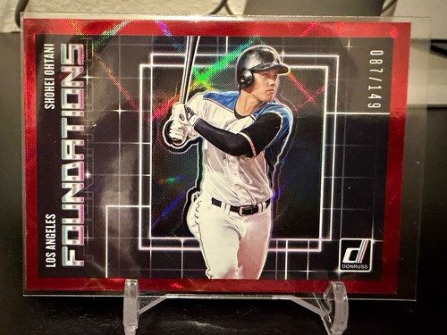Shohei Ohtani [Red] #F7 2018 Panini Donruss Foundations card