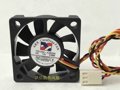 ARX 4010 FD1240-A3033A DC12V 0.09A 4CM 3-Wire Cooling Fan #vn