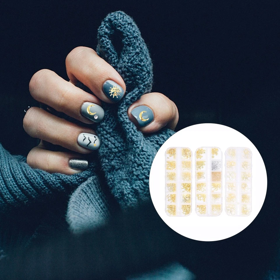 3 Boxes Shining Nail Art Decor Accessories Nail Decorations nail art decor