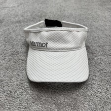 Marmot Adjustable Sun Visor Hat Women One Size White Textured Tennis Golf NWOT