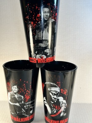 Walking Dead Pint Character Glass Set Michonne Glenn Rhee Daryl Dixon Just Funky