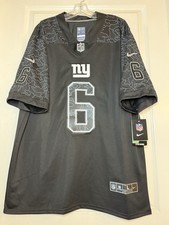 New York Giants #6 Jaxson Dart Stitched Black...