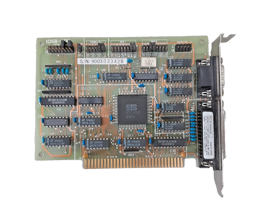 Tarjeta de expansión IBM IOSB-1.00 puerto paralelo 8 bits FHG5UA-IOS E/S ISA - SIN PROBAR Foto 3 de 4