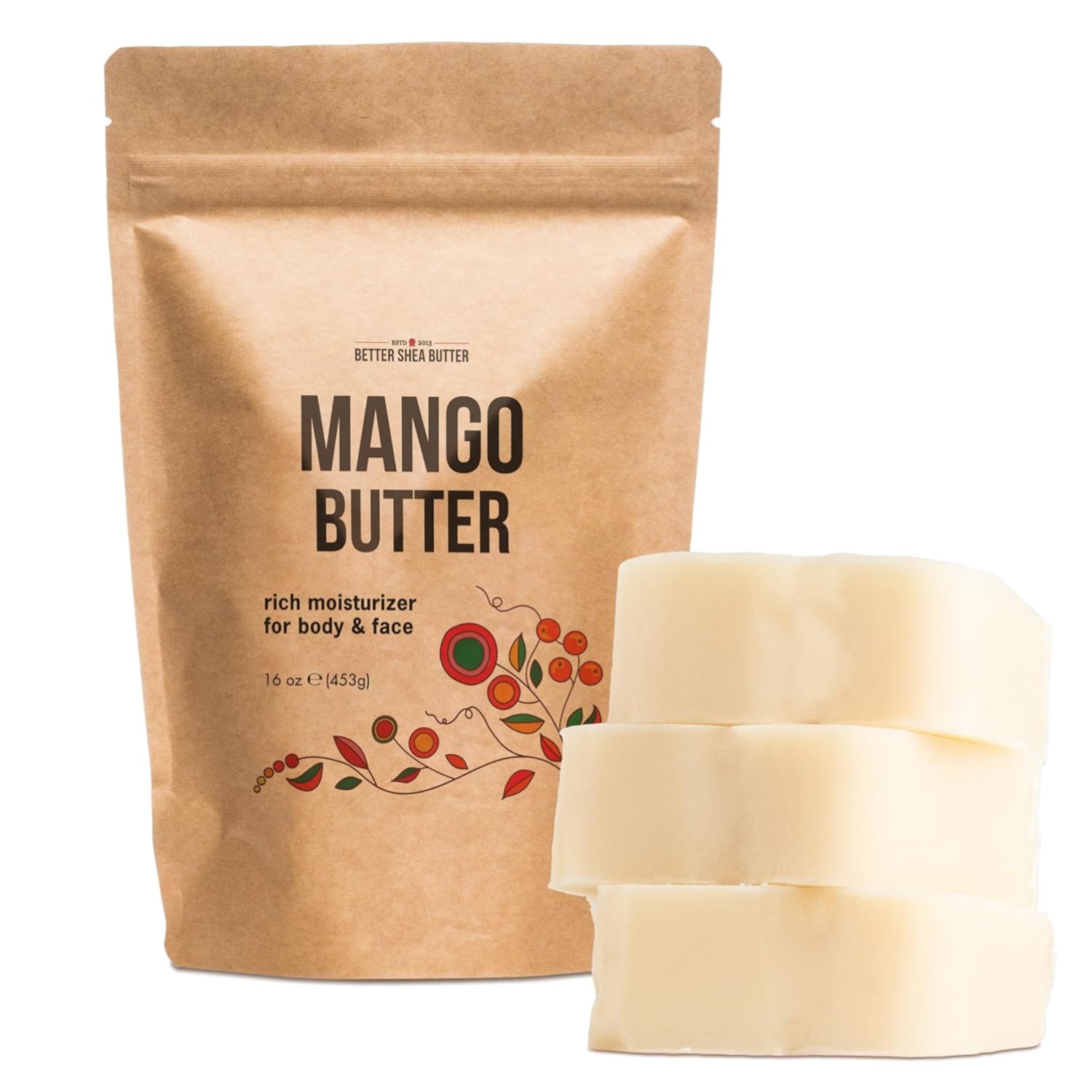All Natural Mango Butter Moisturizer 16oz Rich Body and Face Hydrating