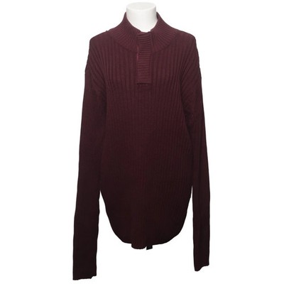 Identic, Strickpullover, Größe: XL, Rot, Baumwolle, Rippenstrick, Herren #HKZ