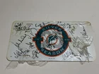 MIAMI DOLPHINS Signed Autographed Tag Plate Silver Season