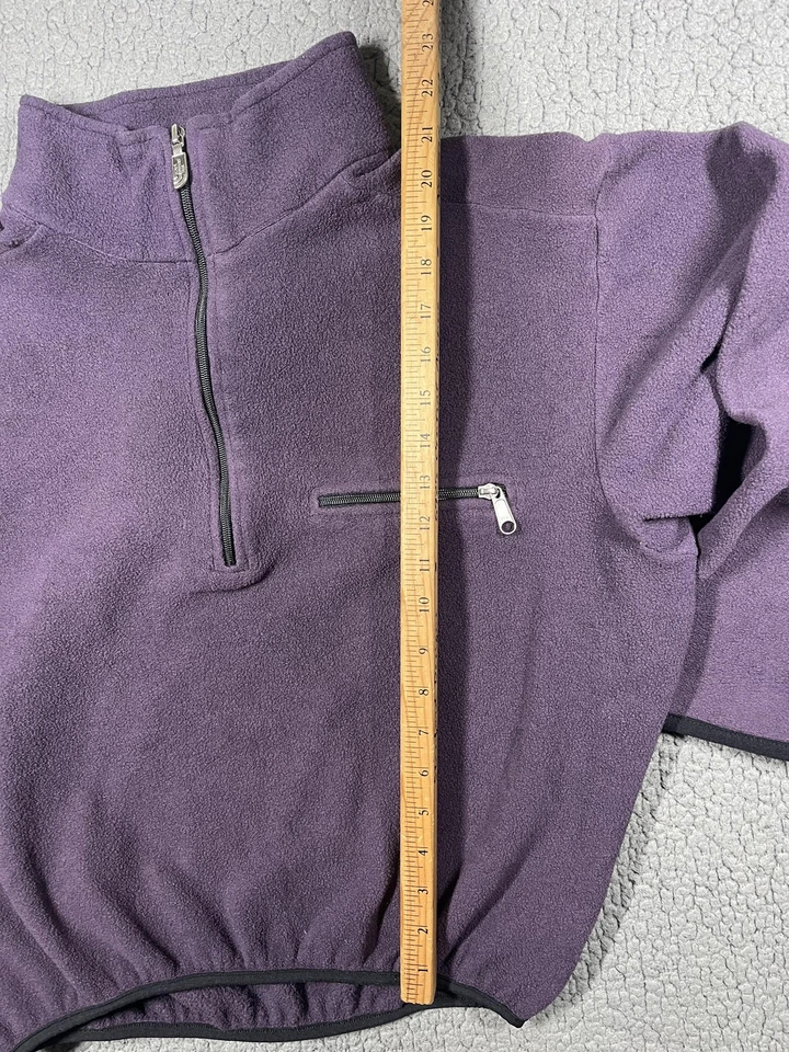 Pullover polar vintage The North Face para mujer medio púrpura media cremallera EE. UU. 90 Foto 3 de 4