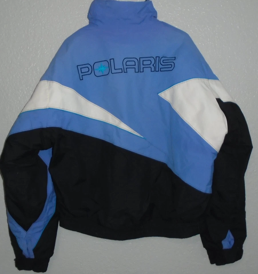 Hombres Polaris Gore-Tex Azul Negro Cremallera y Snap Chaqueta de Moto de Nieve Talla XL Foto 2 de 3