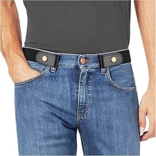 No Buckle Belts Jeans Pants Tightener Side Belts for Men Women