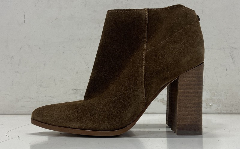 Ivanka Trump Brown Suede Pointed Toe Block Heel Ankle Boots Women's Size 5M