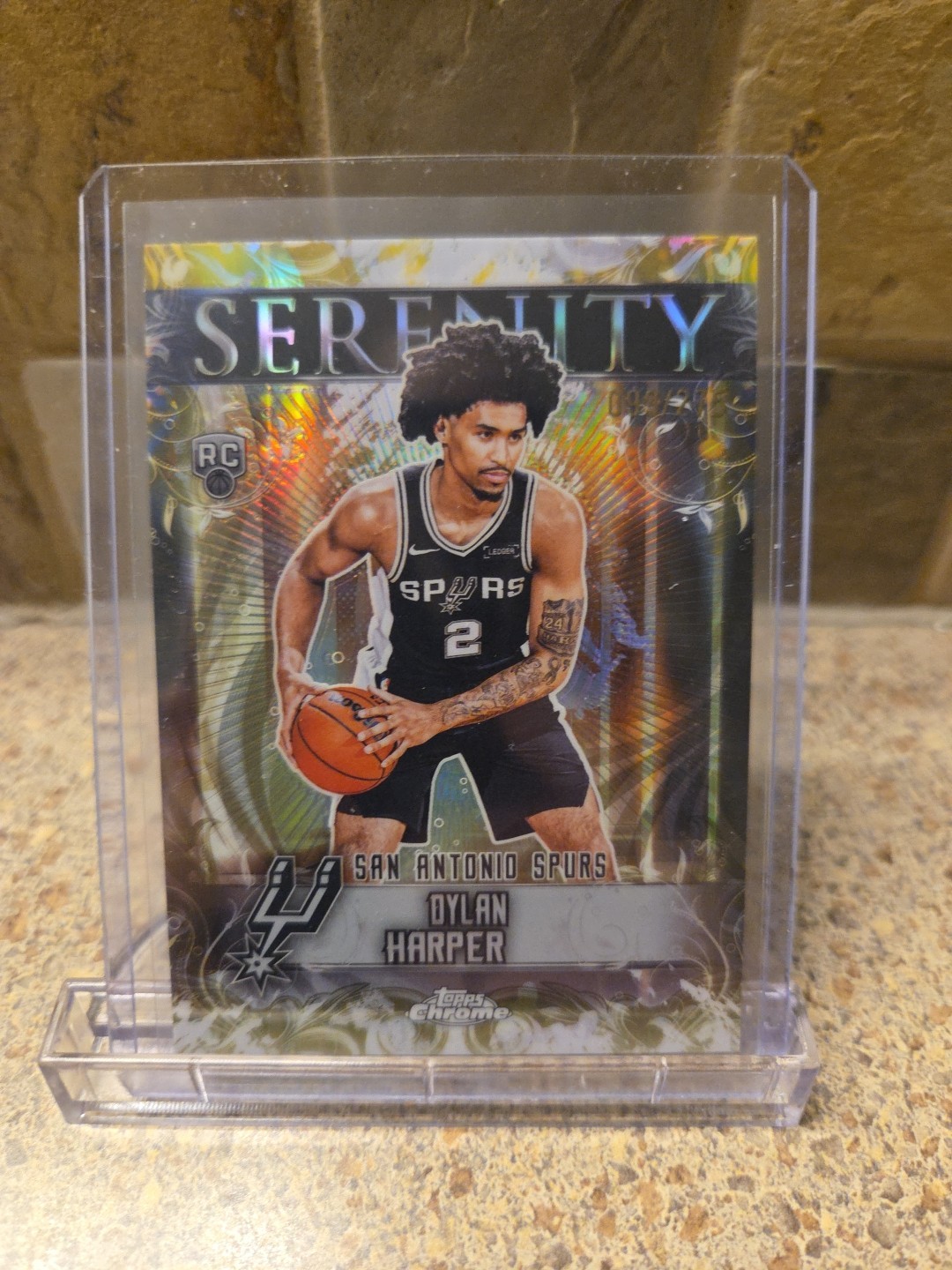 2025 TOPPS CHROME SERENITY YELLOW REFRACTOR # 99/275 DYLAN HARPER RC 🔥