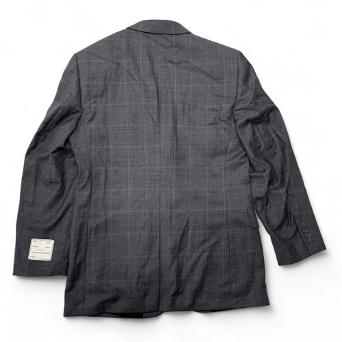 Giacca Blazer Jos A Bank Travelers Collection Grigio Plaid Lana 39R Nuova con etichette Uomo - Foto 2 di 23