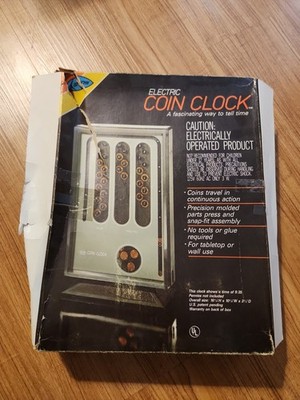 Vtg 1982 Arrow  Mechanical Electric Coin Clock  #679 Not Working/ Parts