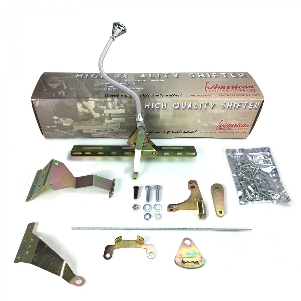 Deluxe Push Button Transmission Shifter Kit 16 Chrome Bench Arm - Chrysler 904 - Image 2 of 4