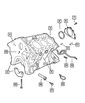 Genuine Mopar Cylinder Block Oil Hole Plug 4556019