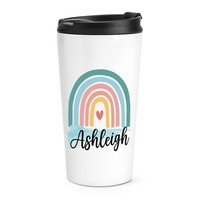 Personalisiert Bunt Regenbogen Reise Becher Tasse Magischer Einhorn Geburtstag