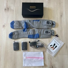 WASOTO Men's Electric Heated Socks, Size M, Rechargeable, App-Controlled