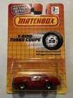 Vintage Matchbox T-Bird Turbo Coupe MB59 Die-Cast Car Red New Pkg Dated 1987