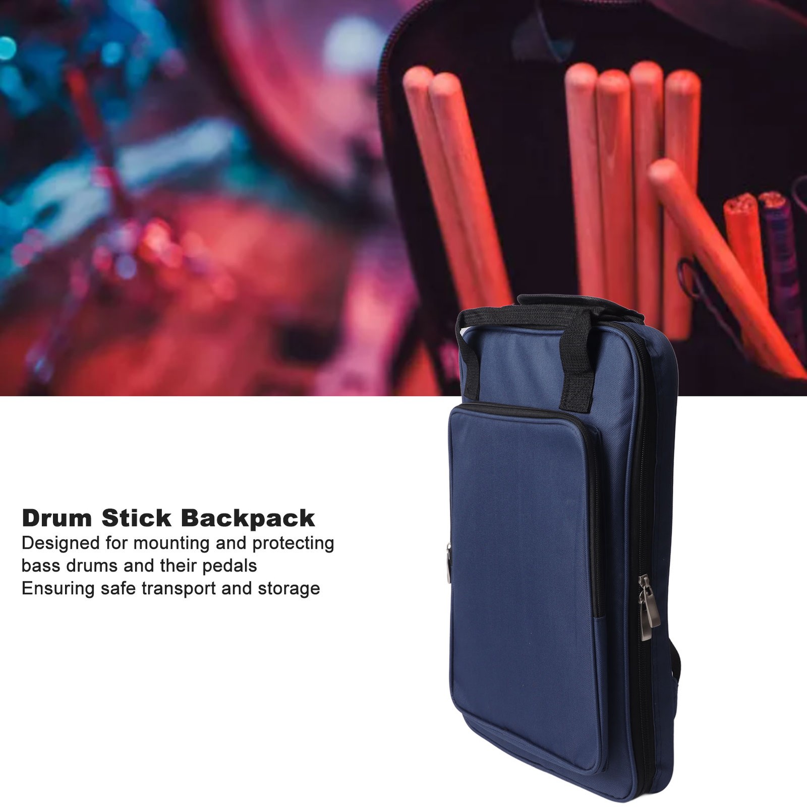 Drum Stick Backpack Waterproof Oxford Handheld Portable Ergonomic Multifunctiona