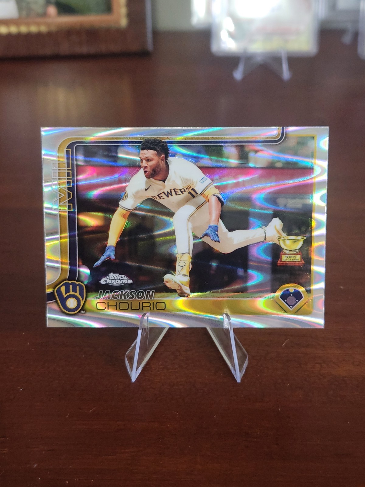 2025 Topps Chrome - Jackson Chourio #262 RayWave Refractor