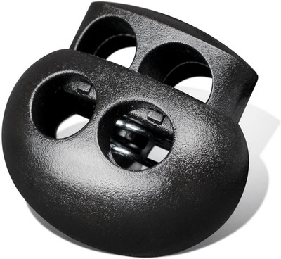 Plastic Cord Lock End Toggle Double Hole Spring Stopper Fastener Slider Toggles