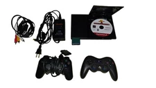 SONY PlayStation 2 PS2 Slim Console SCPH-70012 Black With 2 Controllers & Cables