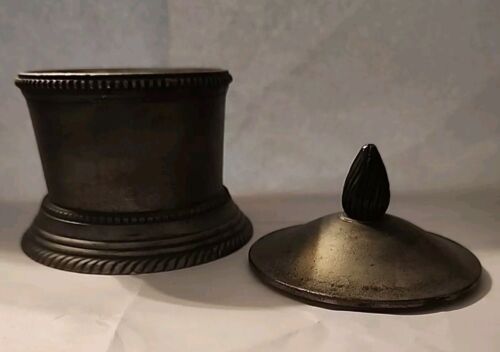 Vintage Solid Cast Brass Handcrafted Lidded Jar - Picture 5 of 15