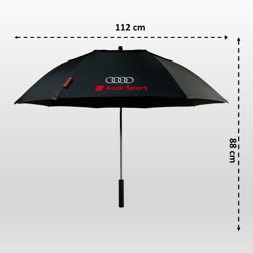 Audi Sport A3 Q5 S8 Accesorios Stick Paraguas Calidad Automático Negro Brolly - Imagen 5 de 7