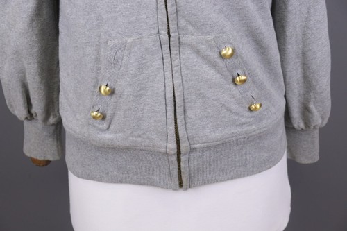 Juicy Couture Los Angeles Gray Faux Fur Hooded Zip Jumper Jacket Size M - Picture 2 of 24
