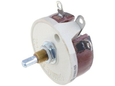 RJS50RE Potentiometer: axial 1-Drehung 50Ω 50W 6,35mm Achse: D Schnitt OHMITE