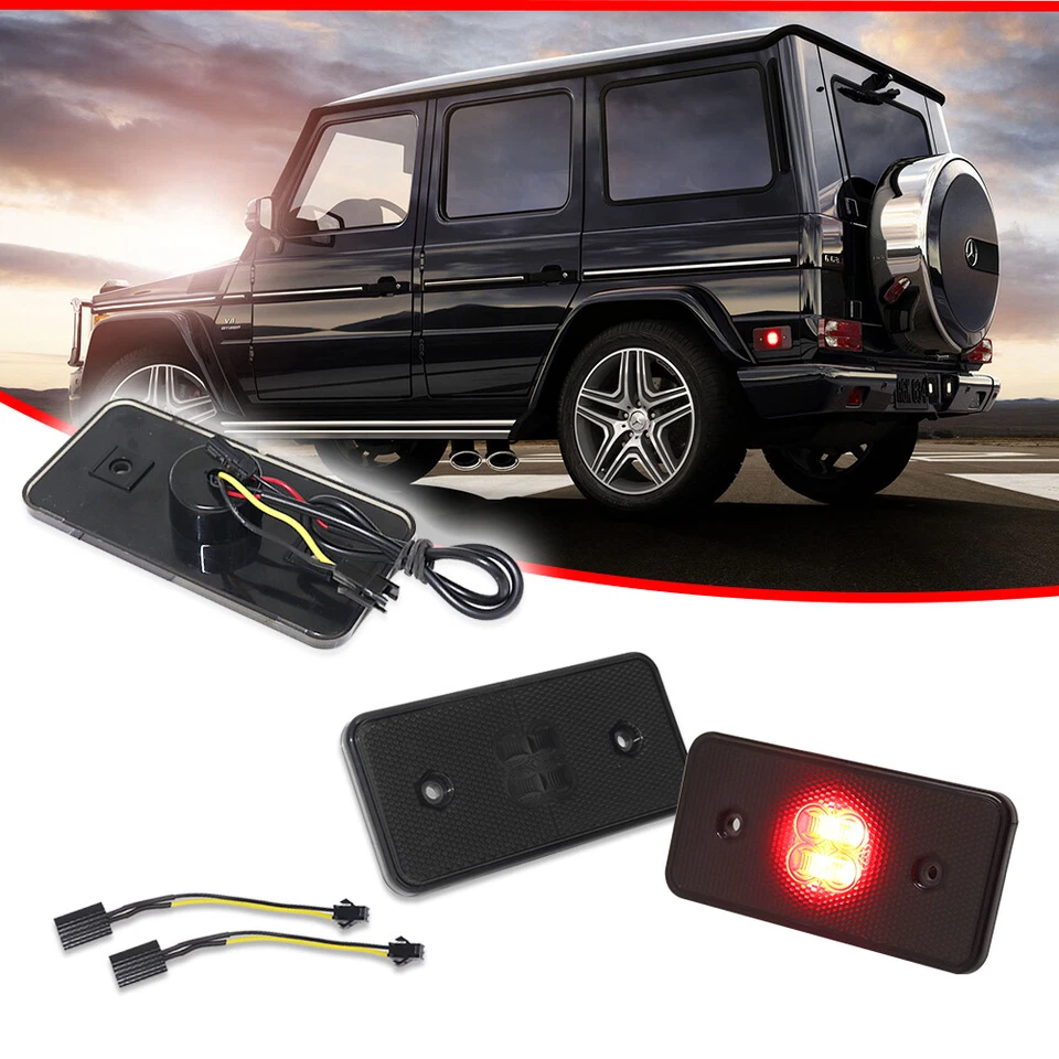 [Plug & Play] Luces LED rojas ahumadas para Benz G500 Clase G 2002-14 Foto 2 de 4