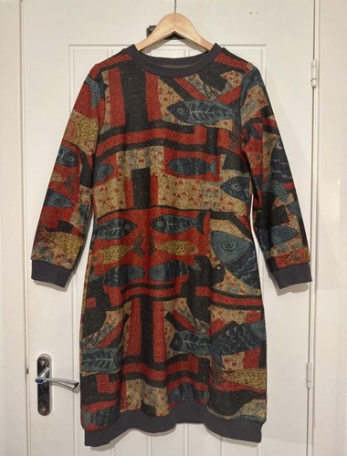 Robe Pull BCBG Maxazria Gris - Manches Longues Avec Poches En Cuir - Taille S