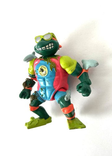 TMNT Mike the Sewer Surfer Playmates Vintage 1990 Michelangelo Teenage Ninja - Imagen 4 de 9