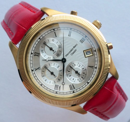 Mercedes Benz Classic Sport Retro Car Accessory Design Luxury Chronograph Watch - Picture 7 of 24