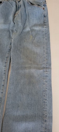 Levi's 501 Jeans Men's 33x34 lightwash button fly straight leg vintage 90s y2k - Picture 6 of 16