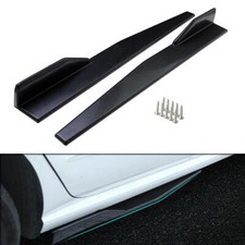 2pcs/Set Universal Black Car Side Skirt Extension Rocker Panel Splitt Protector