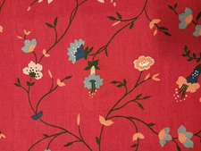 Waverly Tanglewood Red Lion Inn Cotton Canvas Fabric Scotchgard 48"x 5 Yds Flora