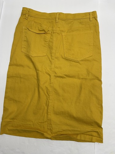 jade mackenzie girls skirt denim sz Xl 14 yellow mustard - Picture 5 of 5
